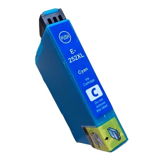 Remanufactured Epson 252XL Ink Cartridge Cyan High-Yield