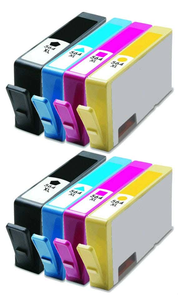 HP 564XL High-Yield Remanufactured Ink Cartridge 8-Pack Combo