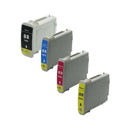 HP 88XL High-Yield Remanufactured Ink Cartridge 4-Pack Combo