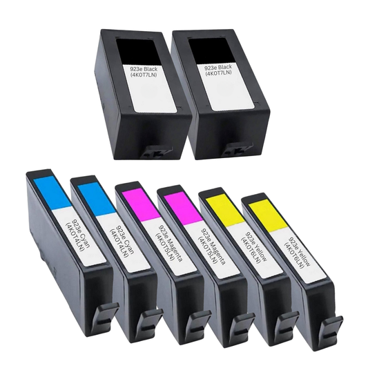 HP 923e High Yield Remanufactured Ink Cartridge 8-Pack Combo