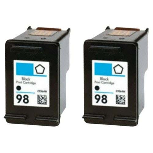 HP 98 Black (C9364WN) Remanufactured Ink Cartridge Twin Pack | Inkjets.com