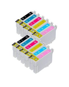 Epson 77 Remanufactured Ink Cartridge 12-Pack (2 Black + 2 of Each Color)