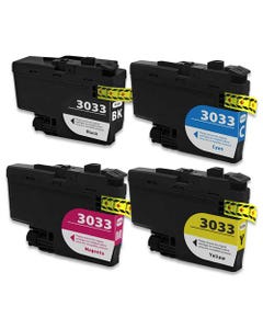 Brother LC3033 4-Pack Compatible Ink Cartridges Inkjets.com