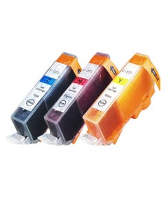 PGI-220 & CLI-221 Color Compatible High Yield Ink Cartridge 3-Pack
