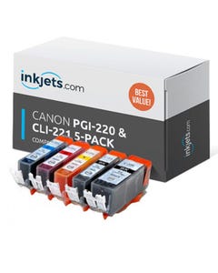 Compatible Canon PGI-220 & CLI-221, 5-Pack Carrotink