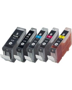 Canon PGI-5 and CLI-8 Combo 5-Pack Ink