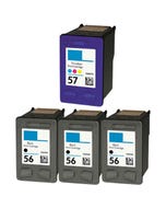 HP 56 & 57 Remanufactured Ink Cartridge 4-Pack