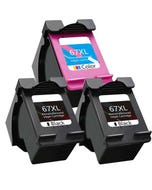 HP 67XL Remanufactured High Yield Ink Cartridge 3-Pack
