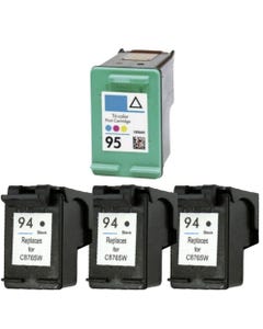 HP 94 & 95 Remanufactured Ink Cartridge 4-Pack