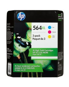 Original HP 564XL (D8J63BN) Color High Yield Ink Cartridge 3-Pack