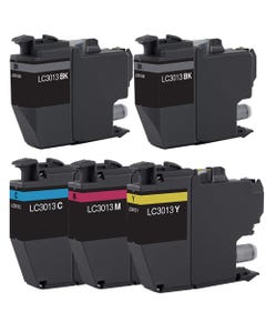 Brother LC3013 / LC3011 High-Yield 5-Pack Combo Inkjets.com