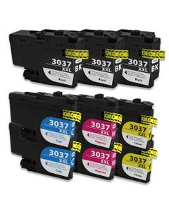Brother LC3037 Super High-Yield Compatible Ink Cartridge 9-Pack Inkjets.com