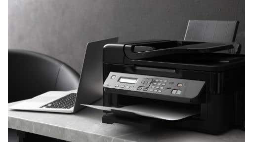 photo of a printer on a desk