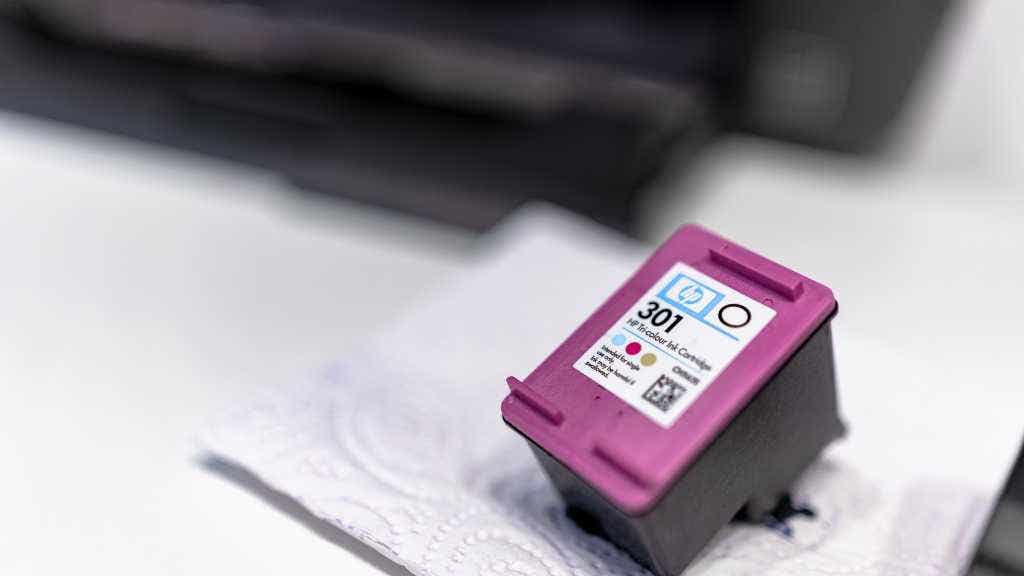 Photo of a dried-out printer ink cartridge